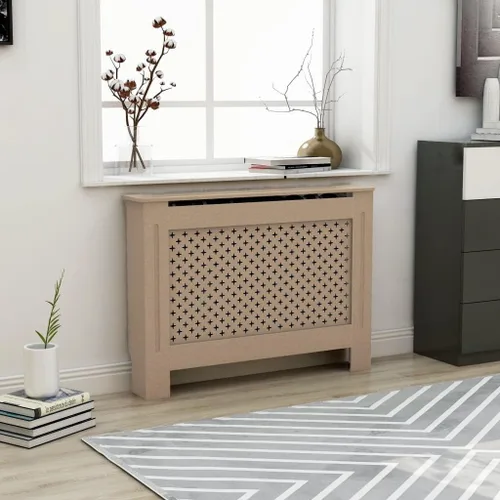 Miniatura 6 de 2 piezas de MDF para el hogar, calentador de sala de estar, soporte lateral para calefacción, cubierta de radiador, estante de gabinete de Blanco
