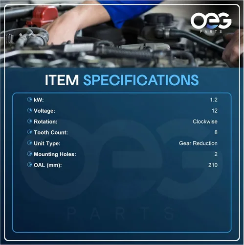Miniatura 3 de OEG Parts - Nuevo arrancador compatible con Hyundai Sonata 2.4L 1999-2005, Santa Fe 2.4L 2001-2006, compatible con Kia Magentis Optima 2.4L