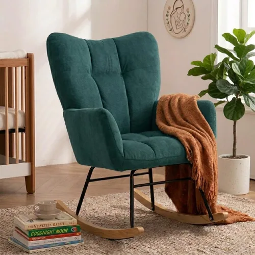 Silla Mecedora para Guardería, Mecedoras para Guardería, Silla Mecedora para Bebé, Mecedora Deslizante, Diseño de Seguridad Anti-Volcado, Capacidad