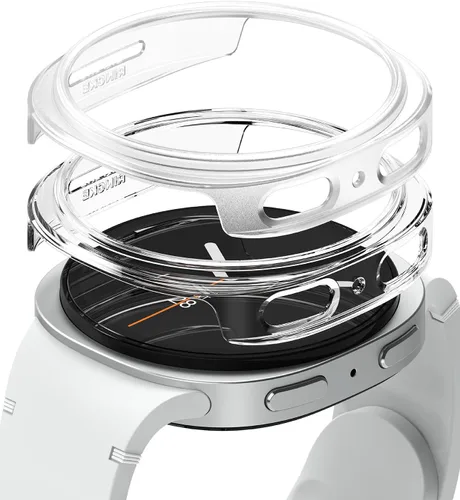 Ringke Funda delgada [material antiamarilleo/paquete de 2] diseñada para Samsung Galaxy Watch 8 (1.575 pulgadas), funda transparente sólida ligera y