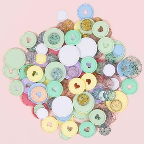 Miniatura 6 de Craftelier - Anillos de disco de plástico con purpurina L para encuadernación de álbumes de recortes para planificadores, agendas, cuadernos