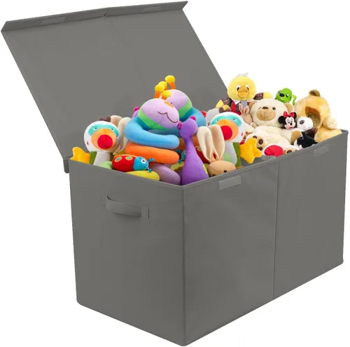 Miniatura 9 de Sorbus Baúl de juguetes con tapa abatible, almacenamiento plegable para niños, para guardería, sala de juegos, armario, organización del hogar