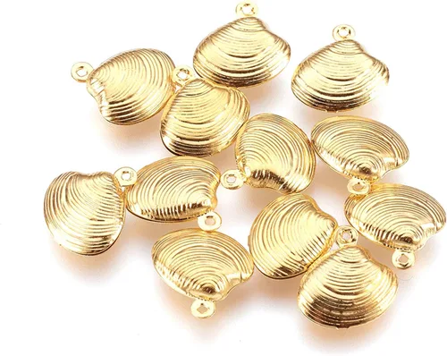 Miniatura 13 de Dijes colgantes de acero inoxidable surtidos de metal para manualidades, collares, pulseras, aretes, llaveros, fabricación de joyas, Acero
