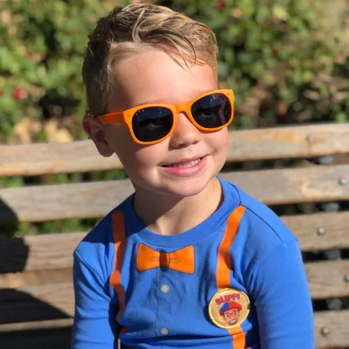 Miniatura 3 de Gafas de sol Blippi Indestructible, polarizado, naranja para niños con lente negra