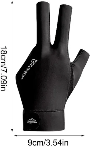 Miniatura 7 de Gofidin 2 guantes de piscina transpirables, de elastano, para mano izquierda, tres dedos, accesorios de entrenamiento de billar