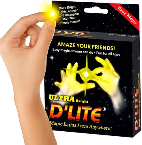Miniatura 10 de D'lite Juego de trucos de iluminación de pulgar mágico, 2 dedos mágicos originales increíbles y ultra brillantes, trucos de magia de primer plano