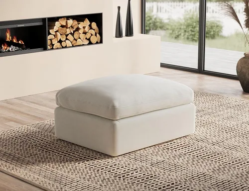 Miniatura 21 de ohllob Sofás seccionales Cloud de 110 pulgadas para sala de estar, sofá deshuesado en forma de L con otomana, sofá modular de 3 plazas, color negro