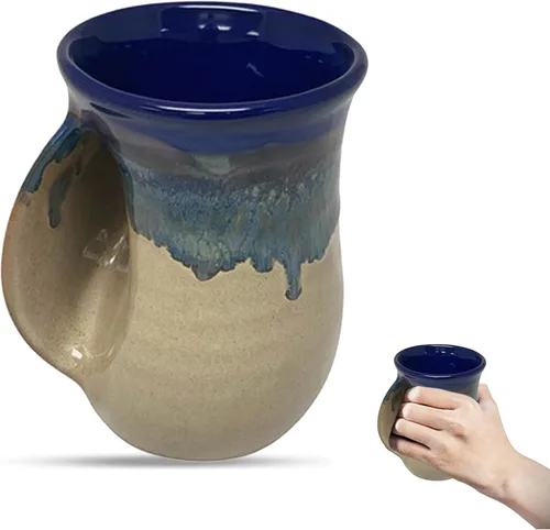 Miniatura 15 de Clay in Motion - Taza calentadora de manos para diestros, diseño Desert Sand