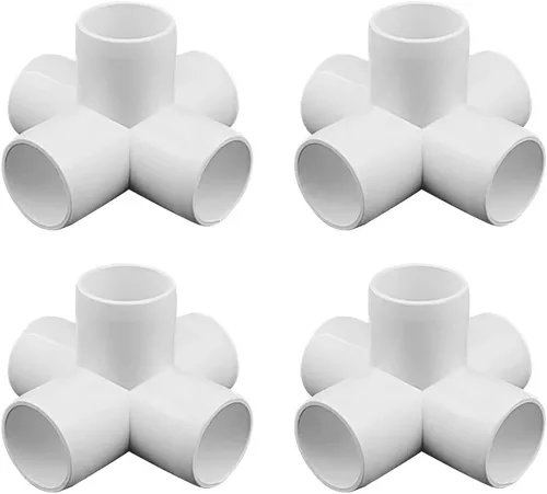 Miniatura 15 de Accesorio en T de PVC de 1", Conector de Codo de 3 Vías, Codo de 90 Grados con Salida Lateral Grado Muebles, Accesorios de Esquina de PVC