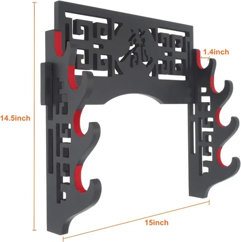 Miniatura 2 de Wzqwqj - Soporte de pared acolchado de terciopelo para espada Katana, soporte para espada B