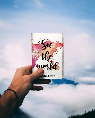 Miniatura 58 de Wanderlust - Soporte para pasaporte de cuero para mujer