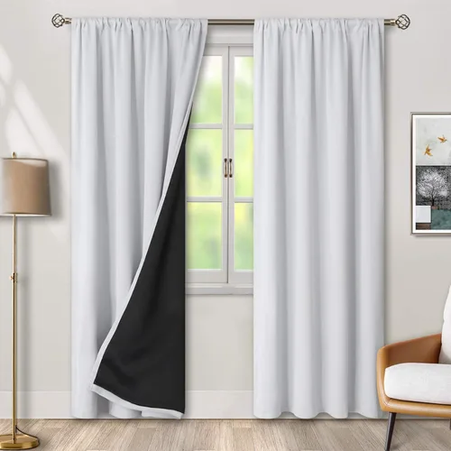 Miniatura 118 de BGment - Cortinas opacas para sala de estar de 63 pulgadas de largo, juego de 2 paneles, cortinas para oscurecer toda la habitación, cortinas