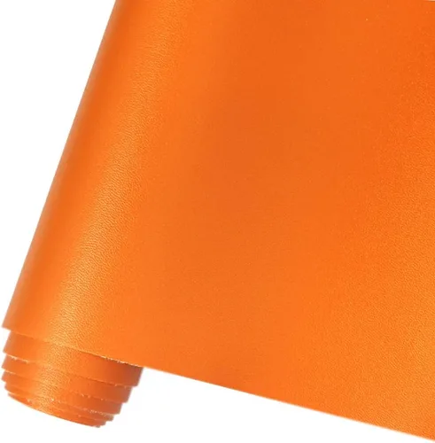 Miniatura 8 de HYANG - Hojas de piel sintética de color liso beige, 1 rollo de 12 x 53 pulgadas, piel sintética ideal para hacer proyectos de manualidades hechos a