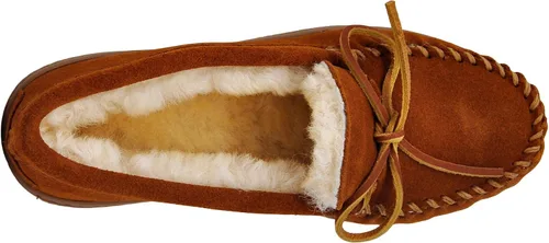 Miniatura 5 de Minnetonka Moc de suela dura de oveja para mujer, Tan dorado