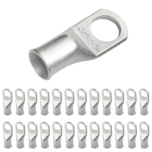 Miniatura 194 de SELTERM 5 piezas terminales de cable de cobre estañado 1/0 AWG perno de 1/2", extremos de cable de batería, terminales de anillo, conectores