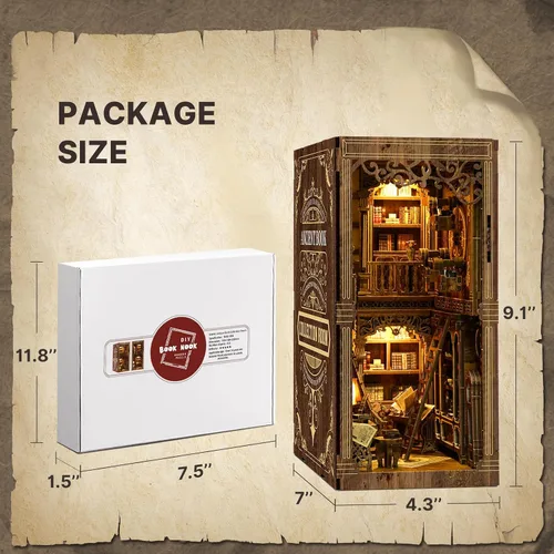 Miniatura 4 de Kit de rincón de libros, colección de libros antiguos, kit de casa en miniatura, muñeca de casa pequeña para adultos, estantería para familiares