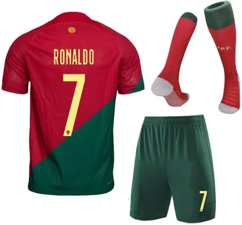 New #7 Youth Size Soccer Jersey for Boys Girls Uniform with Trophy Models Kids Football Shirt Gift Set