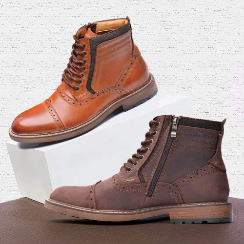 Miniatura 8 de Arkbird Mens Chelsea Boots, Stylish and Comfort Leather Chukka Ankle Boots with Zipper
