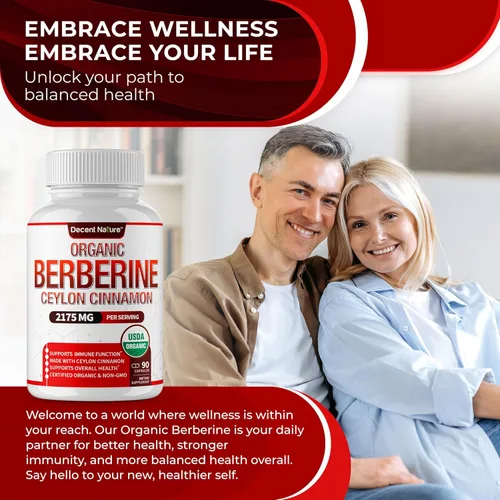 Miniatura 7 de Berberina orgánica con canela de Ceilán 2175 mg – Suplemento de berberina premium extracto de alta pureza USDA Organic, apoyo al sistema