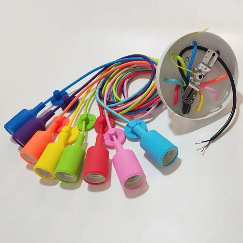 Miniatura 4 de Luces colgantes de 10 vías para bricolaje, lámpara colgante de techo ajustable de altura Candelabro de araña de 10 brazos Lámpara colgante