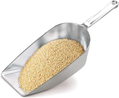 Miniatura 8 de HIC Kitchen Cuchara de fondo plano para alimentos, 8.75 pulgadas, 8.268 in, aluminio fundido anodizado de grado comercial