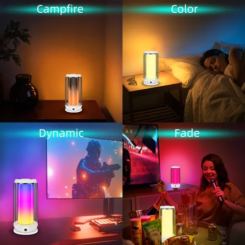 Miniatura 4 de LUXSWAY Lámpara de mesa con control remoto, regulable al lado de la lámpara para dormitorios, lámpara de escritorio enchufable con ajuste