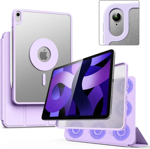 Miniatura 8 de Funda Magnética para iPad Air de 5ª Generación 2022 / Funda para iPad Air 4ª 2020 de Doble Capa con Folio Magnético, Ángulos Múltiples y Soporte
