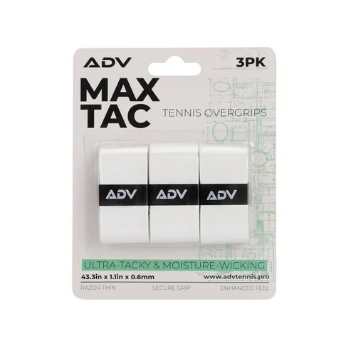 Miniatura 13 de ADV MaxTac Tacky Tennis Overgrip - Paquete de 6 Empuñaduras de Tenis Antideslizantes Extremadamente Pegajosas Overgrip - Cinta de Agarre