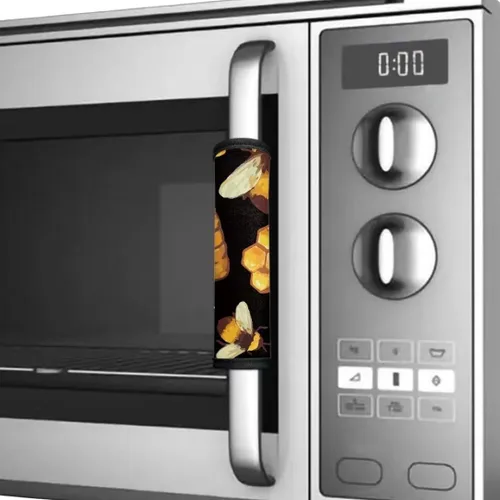 Miniatura 4 de Horeset Daisy Bee Honey - Juego de 4 fundas para manijas de puerta de refrigerador, fundas para manija de horno, lindas manijas de decoración