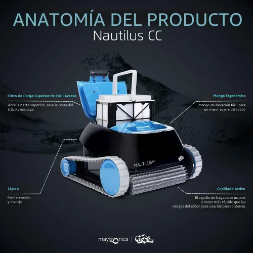 Miniatura 9 de Dolphin Nautilus con limpiador de albercas automático Cleverclean