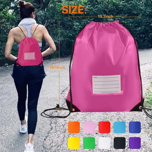 Miniatura 5 de CODOBON Paquete de 20 bolsas con cordón, mochila de cuerda de dibujo a granel, bolsa de bricolaje para gimnasio, deportes, bolsa para mujeres