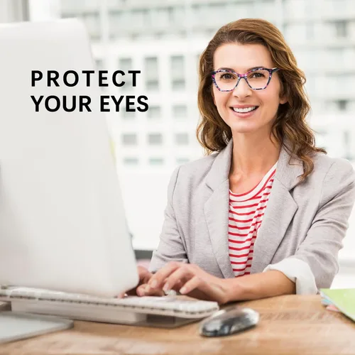 Miniatura 7 de Gafas de lectura para mujer, antideslumbrantes, con bloqueo de luz azul, lentes de moda para mujer, lentes de bisagra de resorte