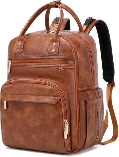 Miniatura 10 de LORADI Mochila grande de 18 bolsillos para pañales con bolsillos impermeables y hebilla para cochecito, bolso convertible para bebé (Negro, Grande)