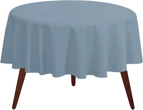 Miniatura 5 de Pomp Mantel Premium de Poliéster de 60" x 84" en Color Amarillo Plátano Tela Fácil de Cuidar, Resistente a Arrugas y Manchas Para Mesa Banana