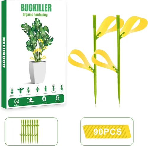 Miniatura 6 de 30 trampas para moscas de la fruta para interiores, trampas adhesivas amarillas para interiores de la casa, trampas adhesivas amarillas