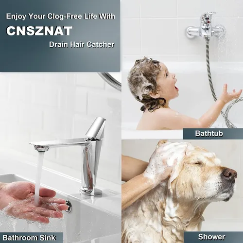Miniatura 3 de Coladores de Drenaje para Baño (Juego de 3 Tamaños), Atrapa Cabellos para Lavabo de Baño, Bañera, Ducha, Drenaje de Piso, Filtro Trampa de Acero