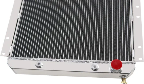 Miniatura 8 de Radiador de aluminio completo para 1960-1984 Toyota Land Cruiser FJ40 FJ45 Gasolina 3.9L 4.2L, 3 hileras de radiadores de enfriamiento