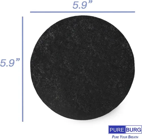 Miniatura 3 de PUREBURG Filtro de carbón activado de repuesto compatible con Mity Rain Mini campana extractora portátil, paquete de 10 unidades de limpieza