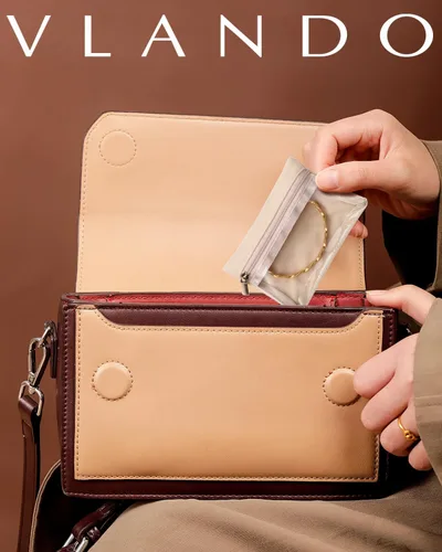Miniatura 2 de Vlando Bolsas de joyería de viaje, almacenamiento de joyas, organizador de viaje para mujeres, 12 piezas