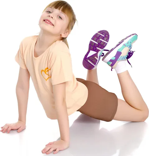 Miniatura 5 de Boyiee Paquete de 8 pantalones cortos de baile para niñas, pantalones cortos de ciclismo para danza, gimnasia, yoga, seguridad activa debajo
