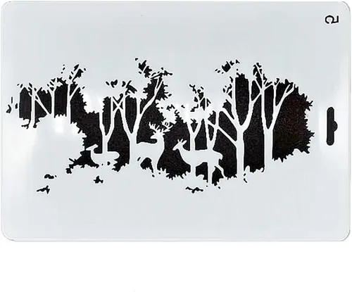 Plantillas de capas huecas para árbol de Navidad y ciervos para pintar en madera, tela, paredes, decoración, aerógrafo y más. Plantilla de Mylar