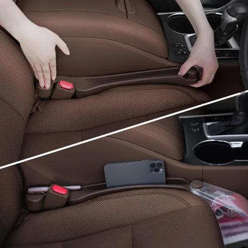 Miniatura 13 de Givifive Juego de 2 rellenos de espacio para asiento de automóvil, espuma suave, multifuncional, con organizador y función de gancho, tapón