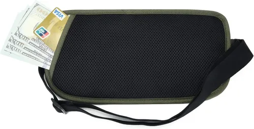 Miniatura 82 de DAITET Cinturón de dinero, soporte para pasaporte, cartera de viaje oculta segura con bloqueo RFID, riñonera encubierta (negro), Negro, Rfid