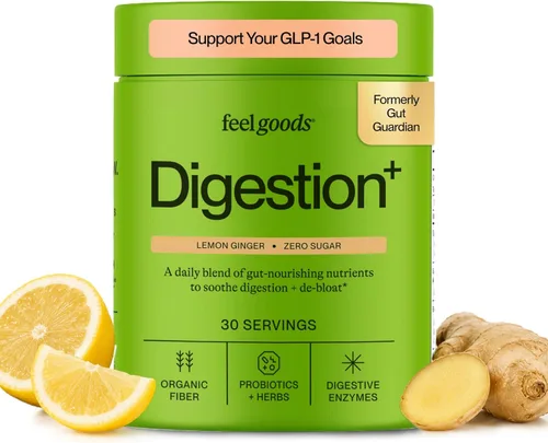 Miniatura 11 de Feel Goods Gut Guardian, Mezcla de bebida en polvo para la salud digestiva, polvo de fibra probiótica con prebióticos y L glutamina para la salud