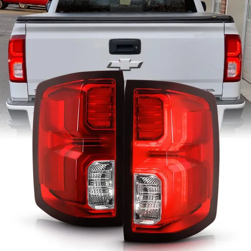 KEEKPO - Para Chevy Silverado 1500 del 2016 al 2018, juego de luces LED de cola de fábrica, luces de freno de reemplazo, izquierda+derecha Rojo