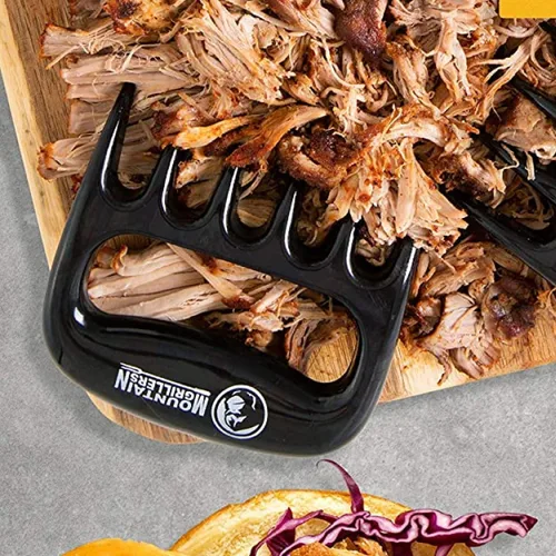 Miniatura 6 de Mountain Grillers Garras para carne - Herramientas de trituración de cerdo desmenuzado para barbacoa - Garras de oso para triturar carne en Negro