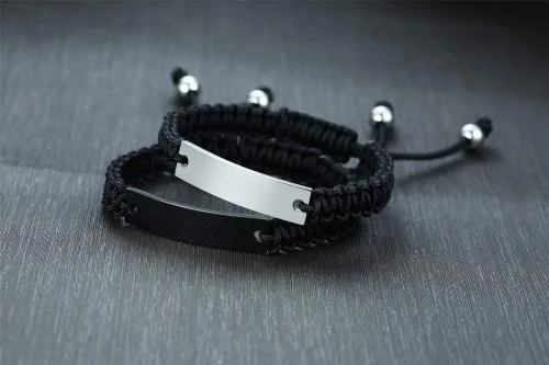 Miniatura 6 de VNOX Juego de 2, 3, 4, 5 pulseras de cuerda trenzada hechas a mano para dama de honor, pareja