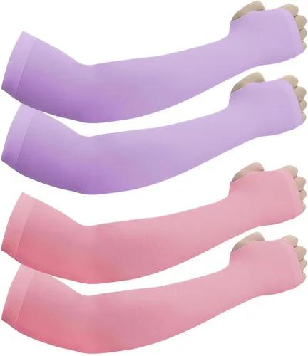 Miniatura 9 de Mangas de protección solar con orificios para el pulgar para hombres y mujeres, cubierta de compresión de enfriamiento para brazo UV, manga