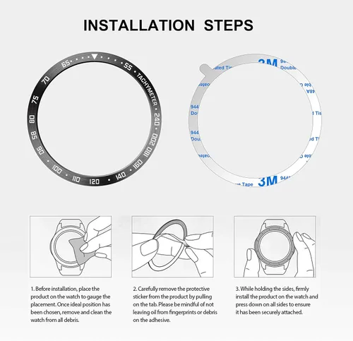 Miniatura 3 de Anillo de bisel de acero inoxidable compatible con Garmin Fenix 5/5 Plus, cubierta adhesiva antiarañazos y protector de colisiones para accesorio