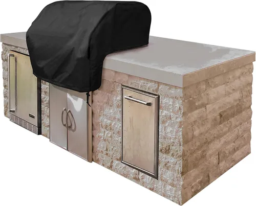 Covermates Funda integrada para parrilla, poliéster resistente, resistente a la intemperie, dobladillo con cordón, parrilla y calefacción, 36